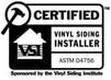 Certified by vinyl siding institute logo